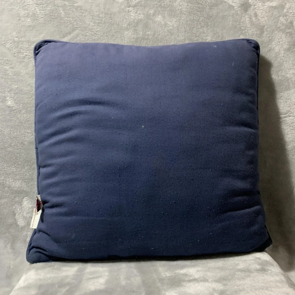 Riverdale Nativity Tapestry Throw Pillow Giordano Made in USA Blue Christian Vtg